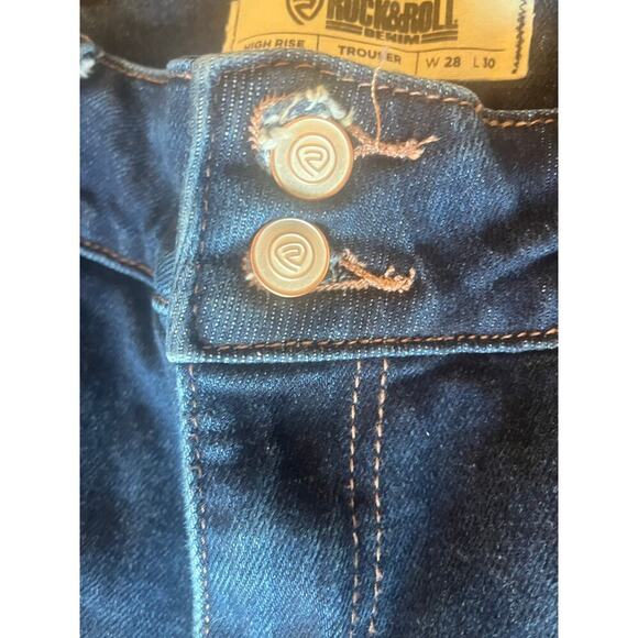 Rock & Roll Cowgirl High Rise Trousers Jeans Women 28 Aztec Western Rodeo Fringe - Picture 8 of 13